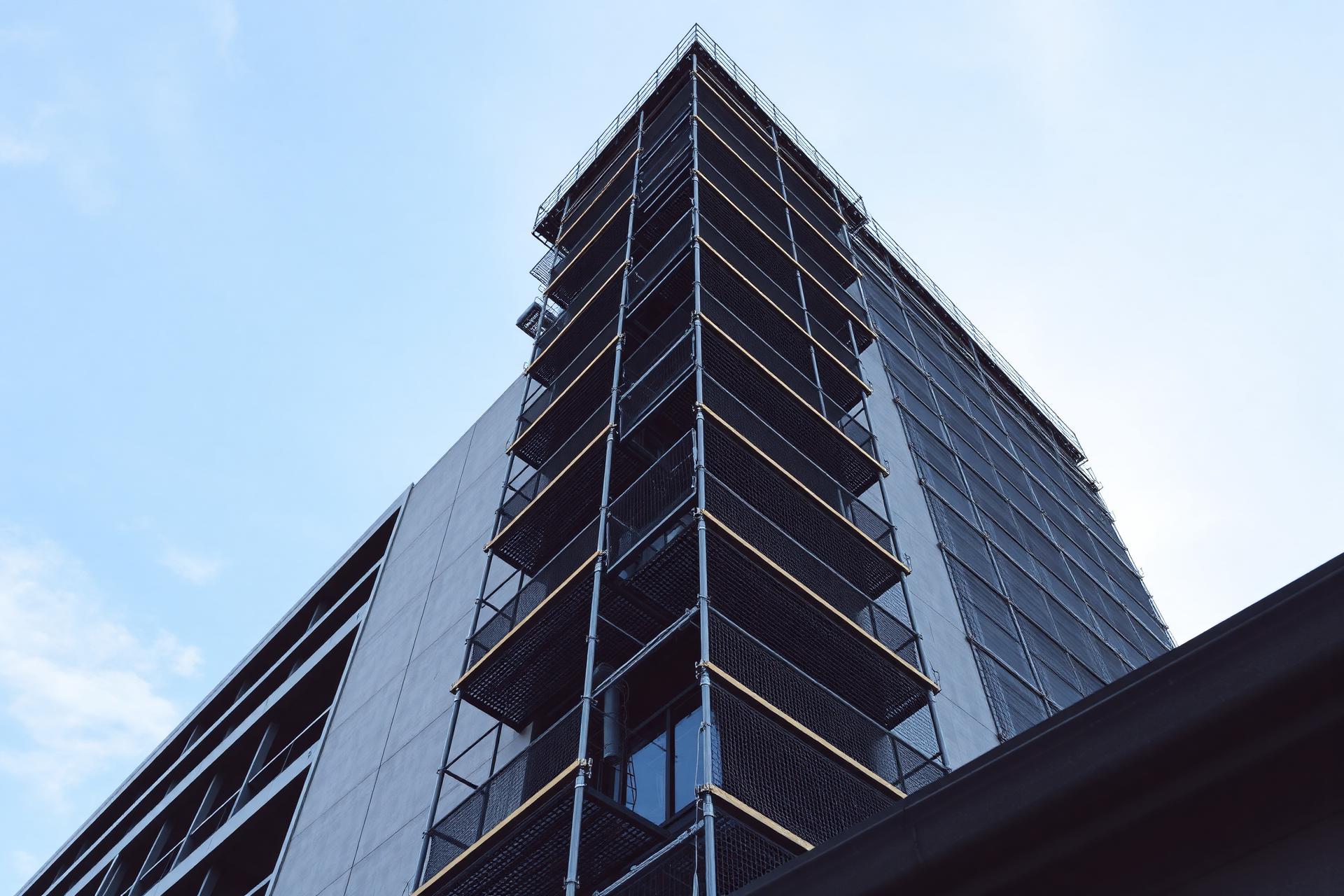 Scaffolding on a large building
